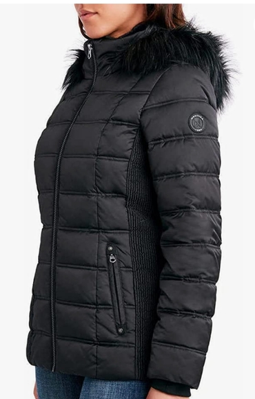 Nautica Jackets With Fur Detachable Hoods Last One Black XS New with Tags - Picture 2 of 15